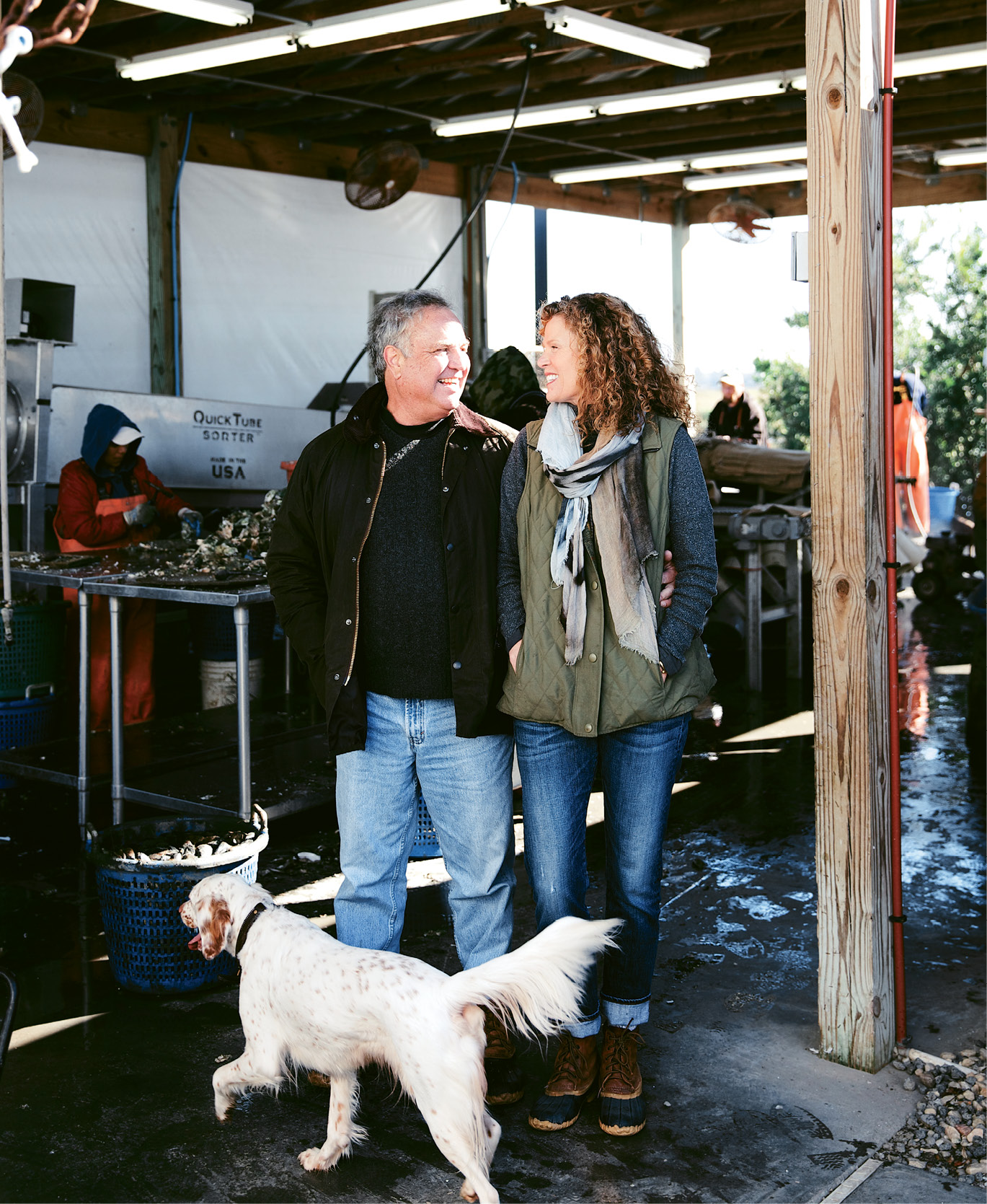 Bob and Tracy at St. Jude Farm, their sustainable aquaculture business in the ACE Basin