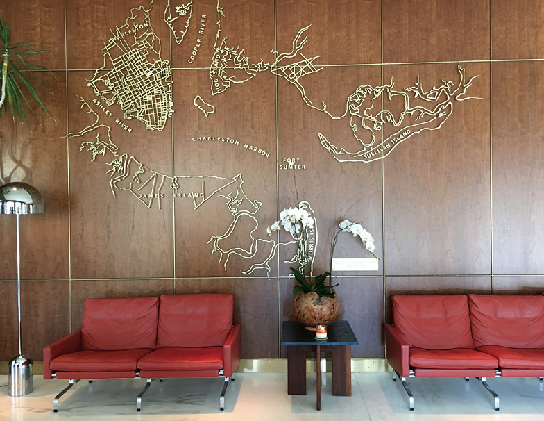 The Dewberry&#039;s snazzy mid-century lobby