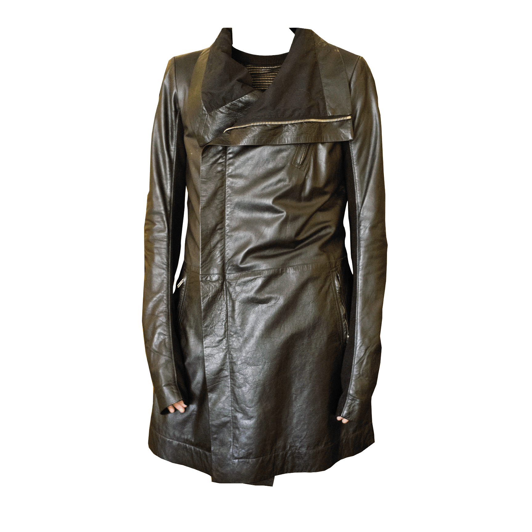 Fashion Institute “Whenever Fanny goes into Worthwhile, we’re in trouble!” Leather jacket, Worthwhile, $2,195