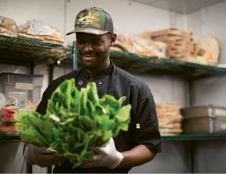 Role Models: “I’m inspired by the culinary program students at One80 Place and their director, Angela Dupree.”