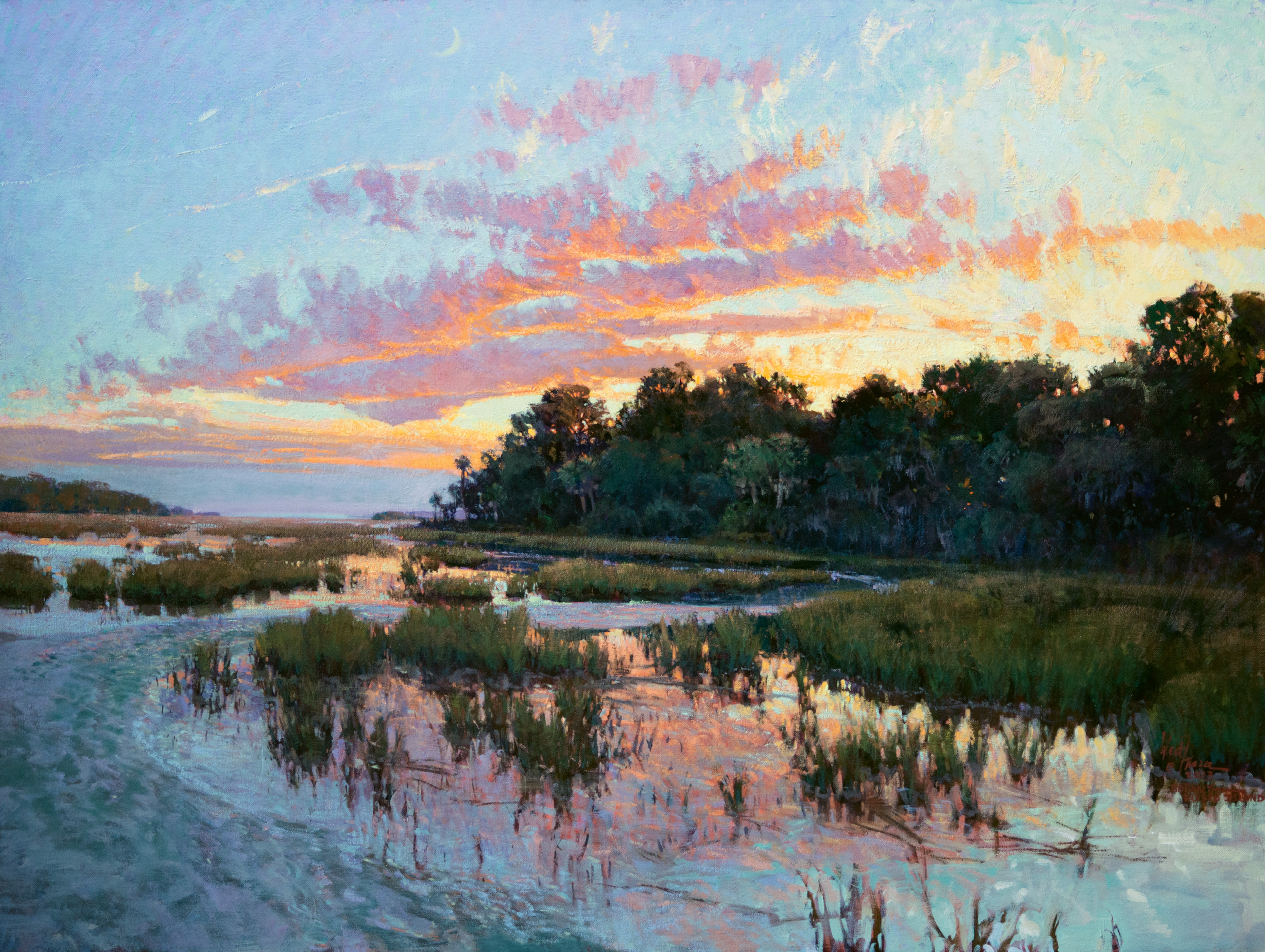 Carolina Red (Botany Bay Plantation, Edisto Island, South Carolina; oil; 36 × 48 inches; 2013; collection of Mr. and Mrs. Turner C. Smith)