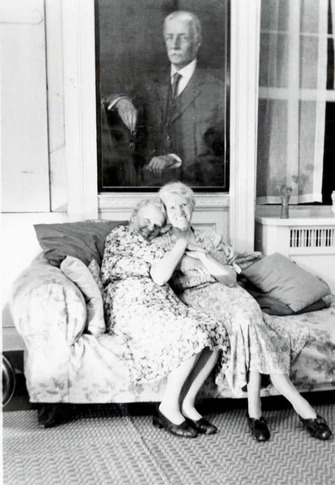 Sister Caroline at the grand piano in the second-floor drawing room, circa 1944