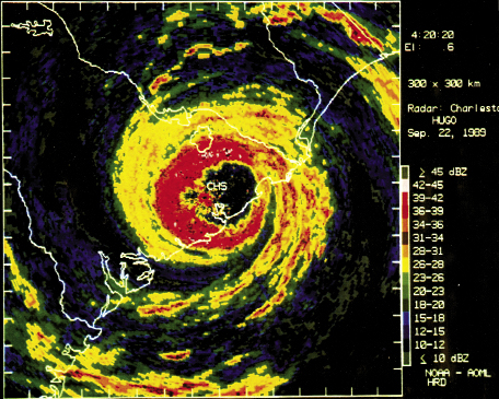 Then: The National Weather Service (NWS) used a network of WSR-57 and WSR-74 radars—Weather Surveillance Radars—designed in 1957 and ’74 respectively. They offered reflectivity data but nothing in regards to wind speeds.