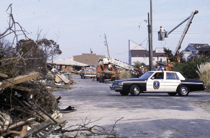 SCE&amp;G reported that more than 75 percent of their systems were destroyed. Electrical crews—some 2,500 workers—from across the South arrived to help, working 16 hour days, seven days a week to restore power.