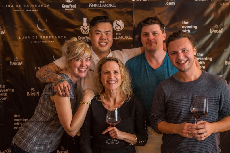 Corrie and Shuai Wang of Short Grain, Sara Clow of GrowFood Carolina, Eric Milley of The Shellmore, and Eric Casella of Counter Cheese Caves