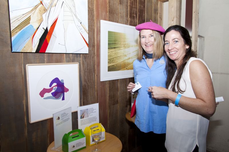 Janneke Vreede Schaay and Martha Criscoulo entered their names to win some of the artwork.