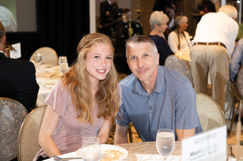 Bethany Lawrence with her dad, Mark
