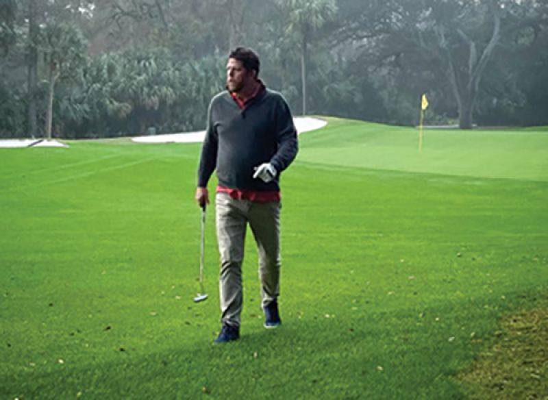 Tee Time:  “I’ve become quite the man of the links. During the slow season, I golf once or twice a week. I’m a horrible golfer, but I enjoy it.”