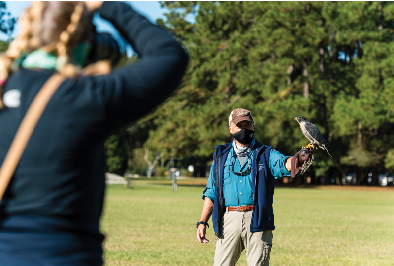 Flight demos at the Center of Birds of Prey.