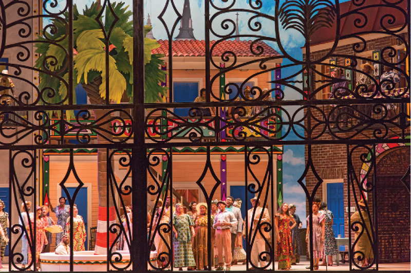 When the new Gaillard Center debuted with Spoleto’s 2016 production of Porgy and Bess, Redden tapped Charleston artist Jonathan Green to oversee the design, expanding his idea for a Philip Simmon’s gate to be a full-stage show stealer.