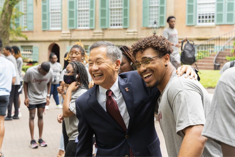With SPECTRA students (an academic and college transition/orientation program for students of color) last August