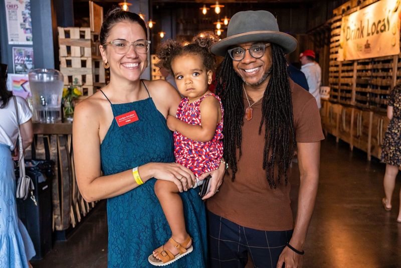 Lowcountry Local First’s Jordan Amaker with daughter, Rei, and husband, Marcus