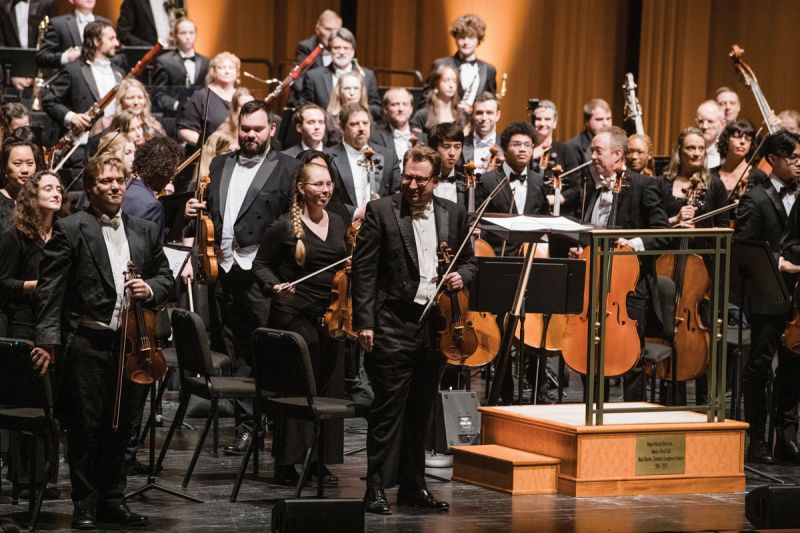 As concertmaster for the Charleston Symphony Orchestra, playing side-by-side with the youth orchestra.