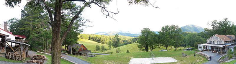 Art History: Founded in 1929, Penland School of Craft (above) is recognized as one of the leading craft schools in America. Its influence has helped attract countless artists who came here to learn or teach and have remained in the area. Hundreds of studios, including McWhirter Pottery (below left and center) are nearby.
