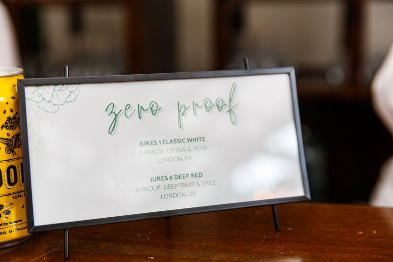 A menu of mocktails created by The Ryder Hotel’s Little Palm bar.