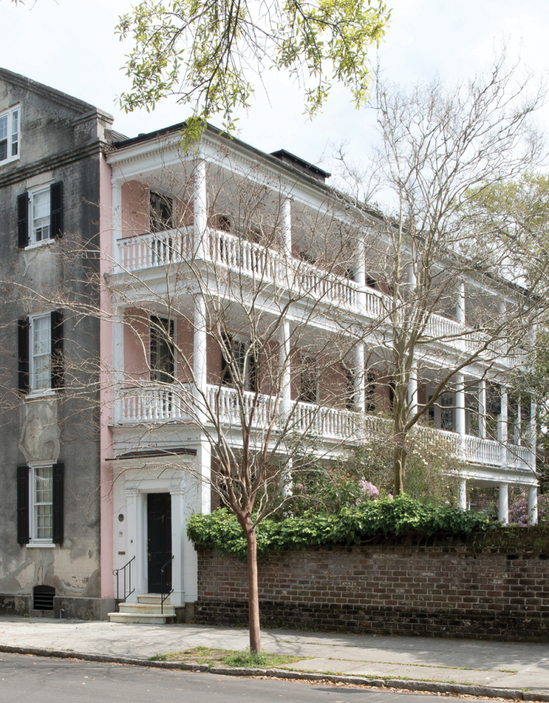 In Charleston, the street entrances to houses often open to their piazzas.