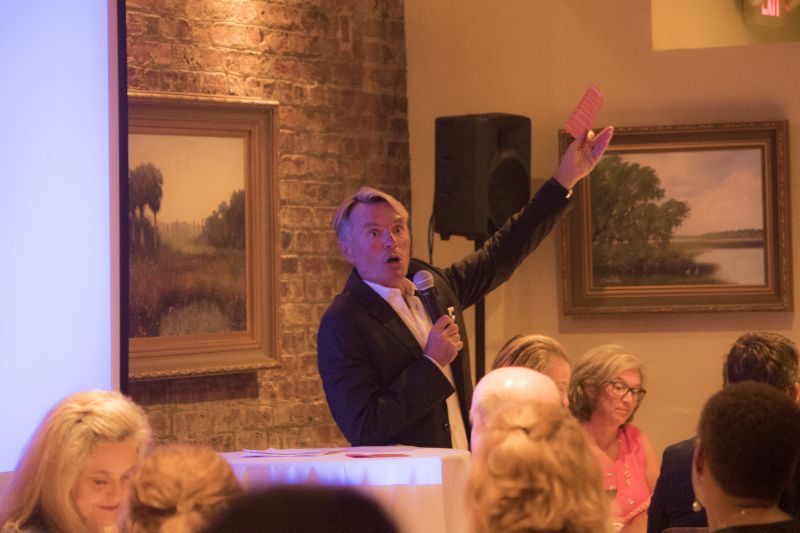 Louis Yuhasz, Founder and CEO of Louie&#039;s Kids, welcomes guests.