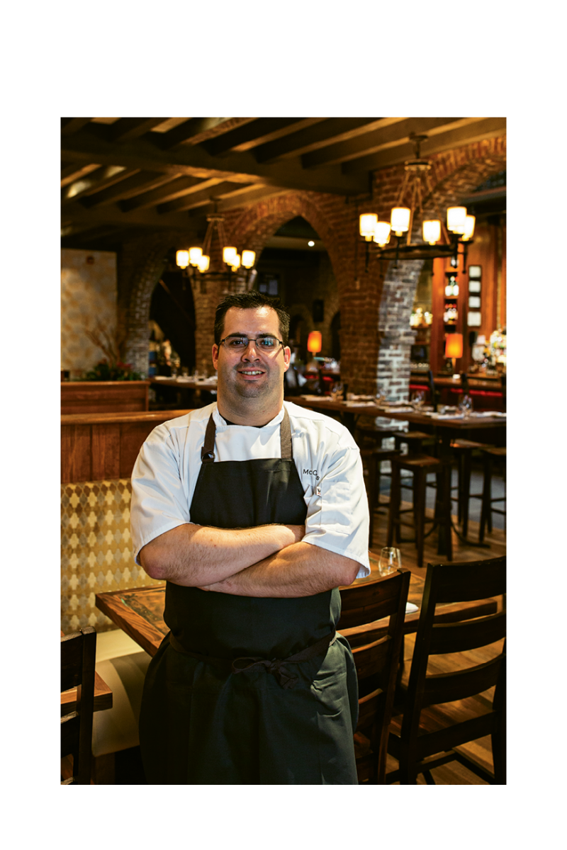 Kitchen Transition: Chef de cuisine Justin Cherry enjoys a “second course” with chef Sean Brock, stepping over to McCrady’s Tavern after carving out his name in charcuterie at Husk.