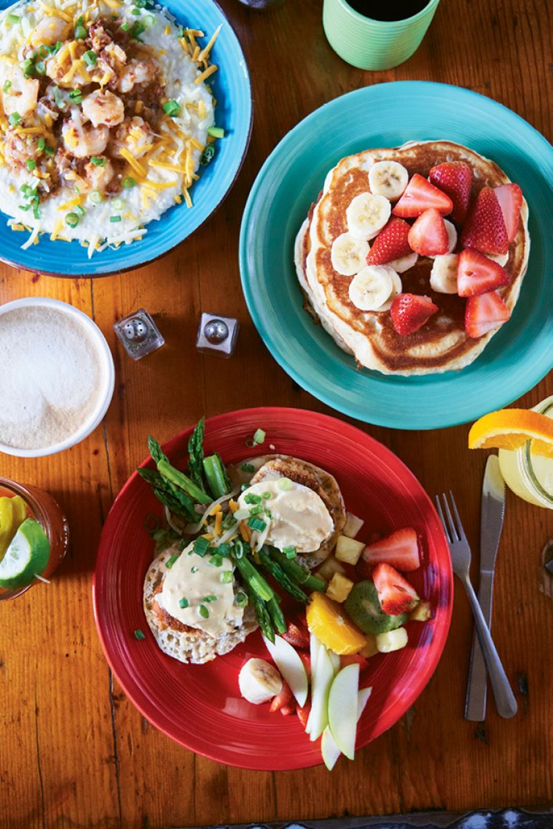 Brunch at Lost Dog Cafe is a must.