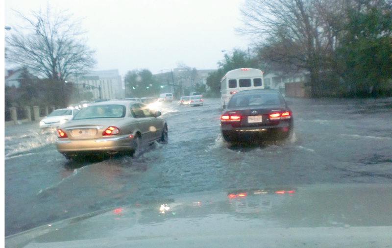 Fording the Crosstown: Thanks to ongoing drainage projects, the Crosstown no longer morphs into a river of misery with every downpour, though it can still be a flood-prone zone.