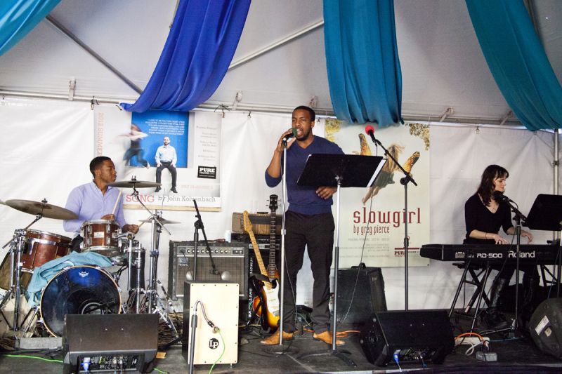 Manny Houston taking the stage