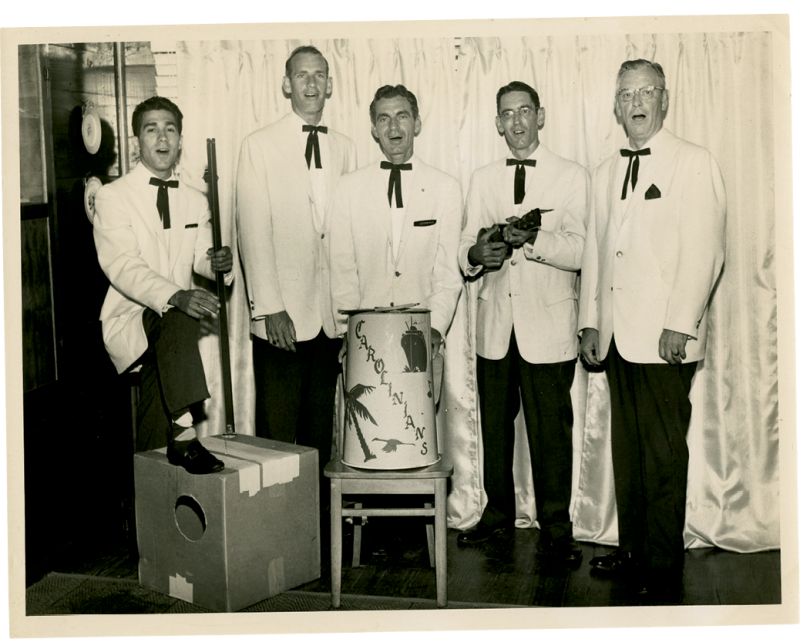 The musical quintet The Carolinians, with Leonard LaBrasca at left