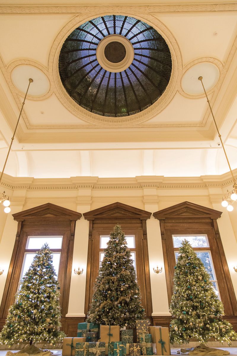 A magnificent trio in the rotunda at the Gibbes Museum of Art.