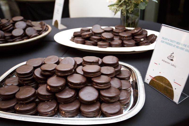 Hominy Grill whipped up special moon pies for the party.