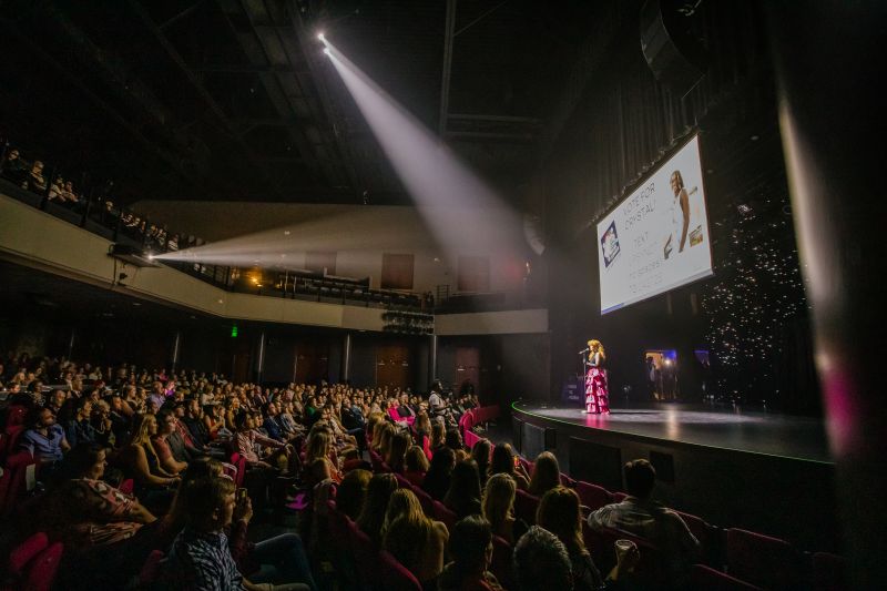 Crystal DeMey captivated the audience with live vocals before going into her lip-sync performance.
