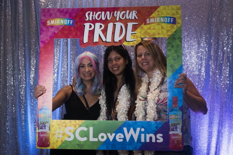 Michelle Donnelly, Belen Rutan, and Emily Mendenhall show off their pride.
