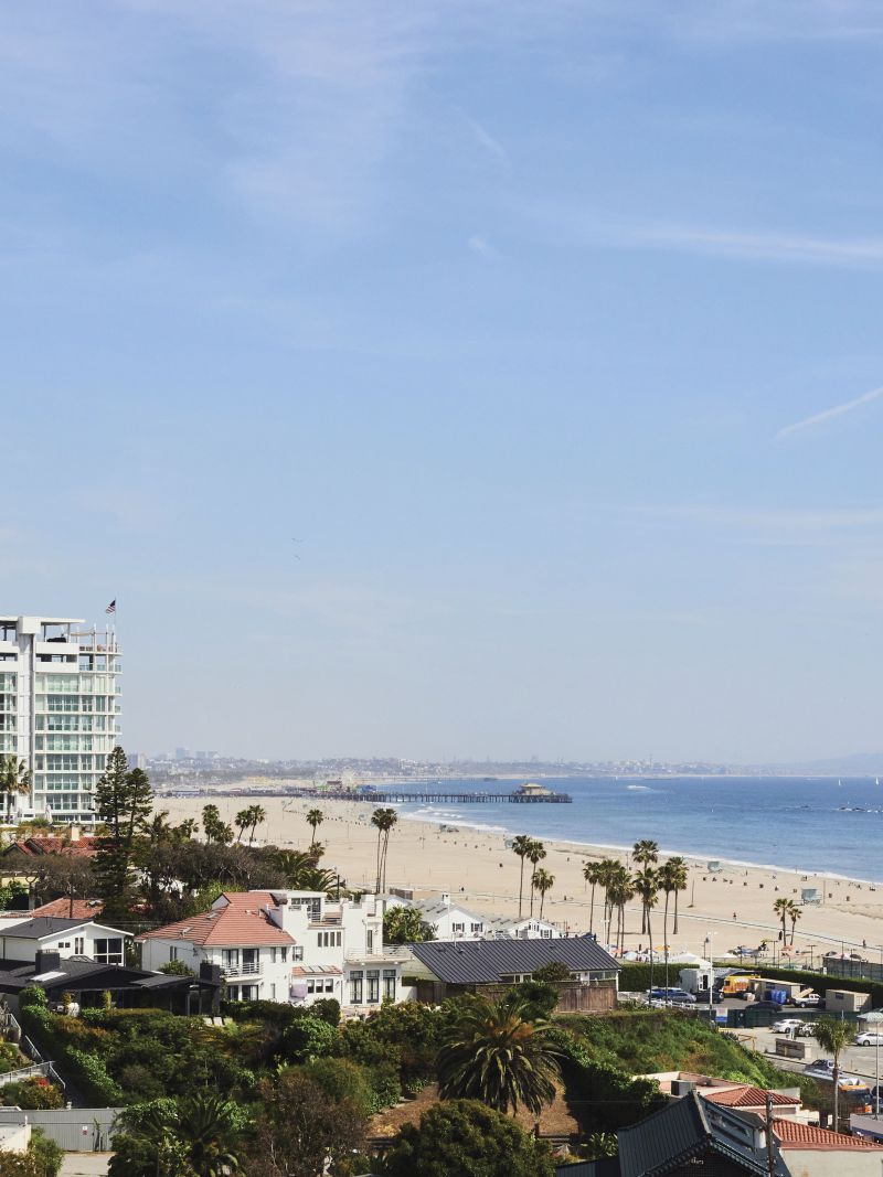 A view from the property, on an ocean-facing bluff in Pacific Palisades.