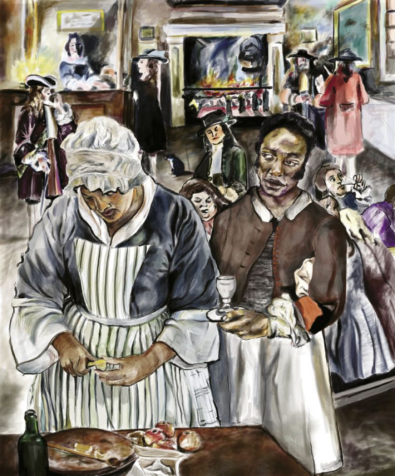 Continuing the Legacy: After Eliza took over her mother Sally Seymour’s shop and married free mulatto tailor John Lee, the couple expanded the business, catering for such associations and events as the  Society of the Cincinnati meetings and the Jockey Club Banquet during Race Week, as well as owning and operating four boarding houses.
