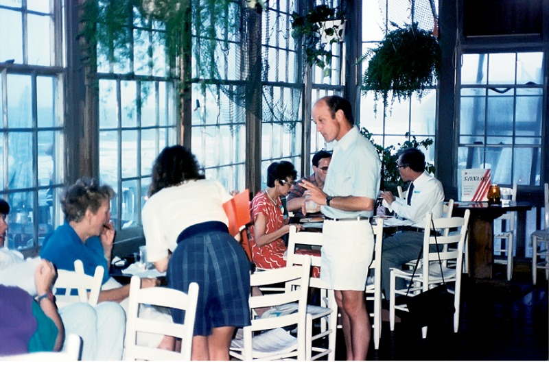 Dining in the mid-1980s, before Hurricane Hugo claimed the “Restaurant Above the Surf” for the sea