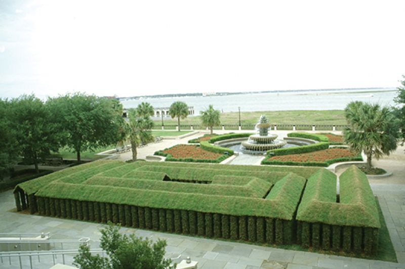 Piccolo Labyrinth at Waterfront Park in 2004; image courtesy of Herb Parker