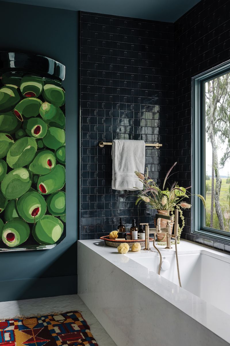 A sumptuous tub and luxurious leather lounger, these spaces were designed for relaxation.