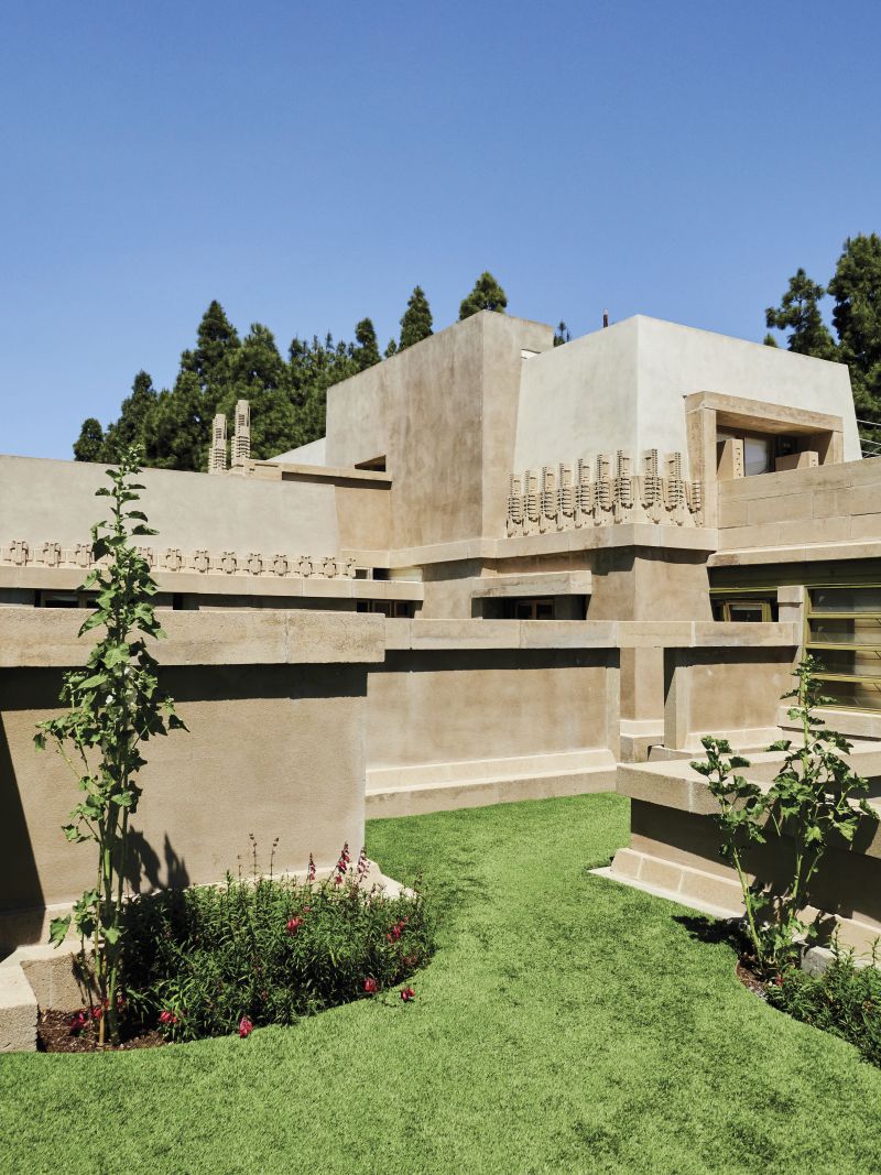 The circa-1921 Hollyhock House, a Frank Lloyd Wright design landmark in East Hollywood.