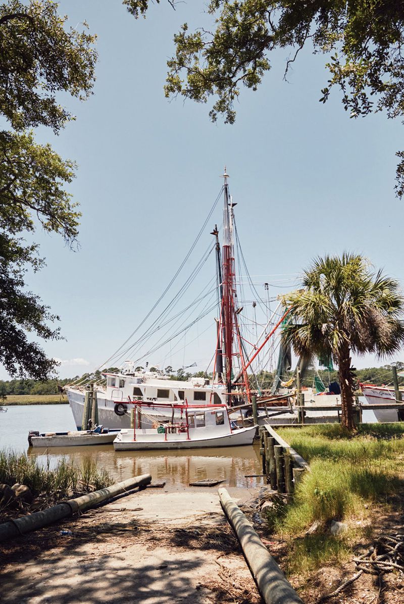 Fishing boats at Gay Fish Company on St. Helena Island.