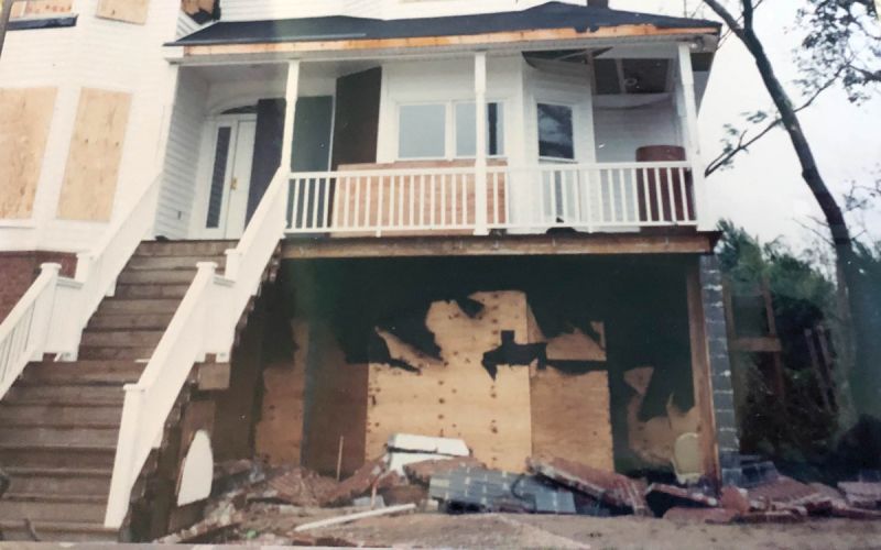 A 1989 shot of destruction wrought by Hurricane Hugo, which hit just months after Bunny and her family moved in.