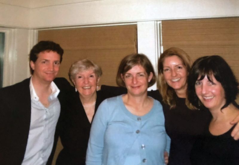 Holding his own as the lone son in the Hendrix family (from left: Grady, his mom Shirley, and sisters Julia, Kat, and Ann