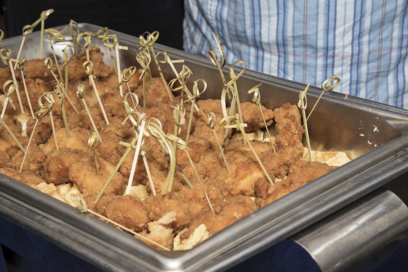 Miniature chicken and waffle bites were a huge hit.
