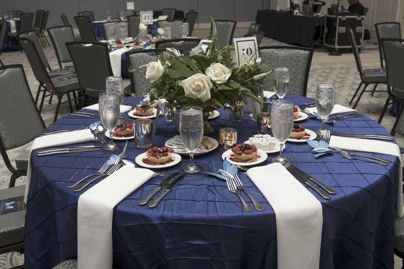 Chocolate butterflies and lemon-berry tarts awaited guests at each place setting.
