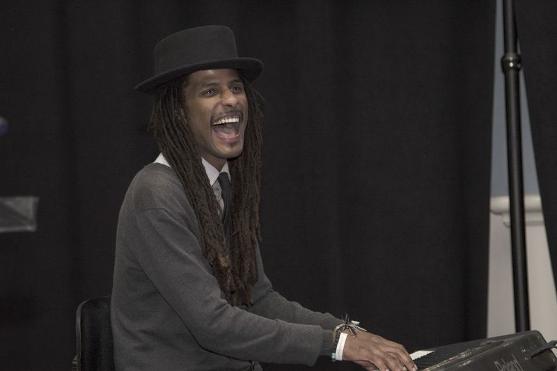 Keyboardist Nicholas Brewer of the Emerald Empire