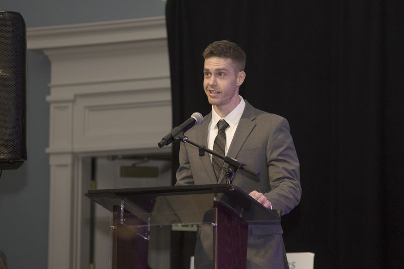 Local firefighter Adam Craft recalled his experiences in the foster system.