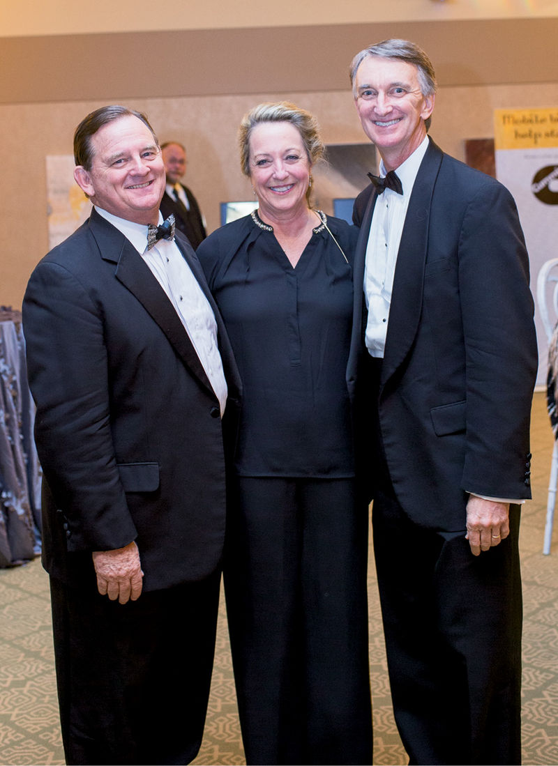 Trident Technical College Foundation Chair  and emcee of the evening Bobby Collins with Pam and Bobby Pearce
