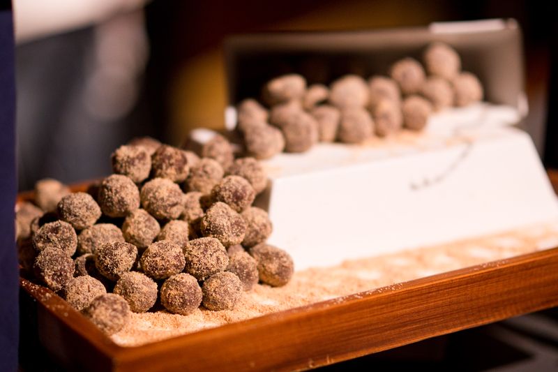 Chef Chad Billing&#039;s chocolate and bourbon truffles were a huge hit.
