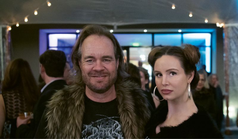 Artist Tim Hussey with his wife, Elise