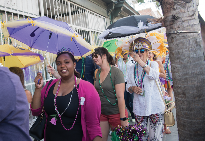 Participants marched through downtown streets, attracting much attention from passerbys.