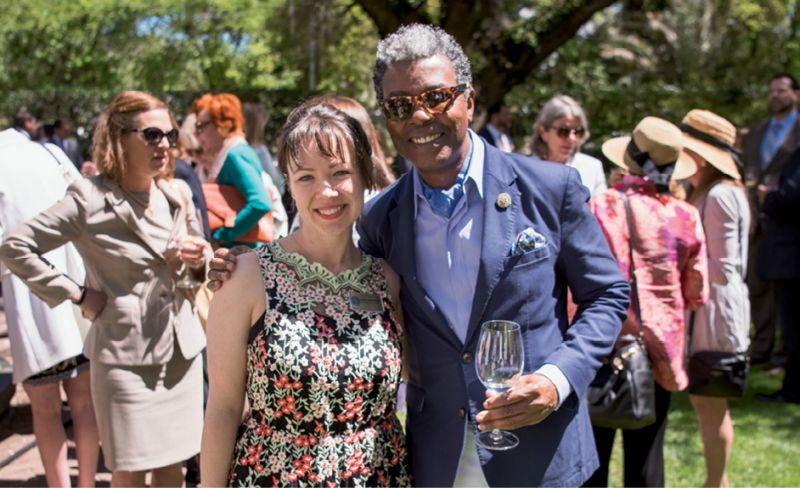 Leah Harrison with artist Jonathan Green