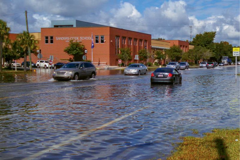High tides and heavy rains often meant Morrison Drive became Morrison River