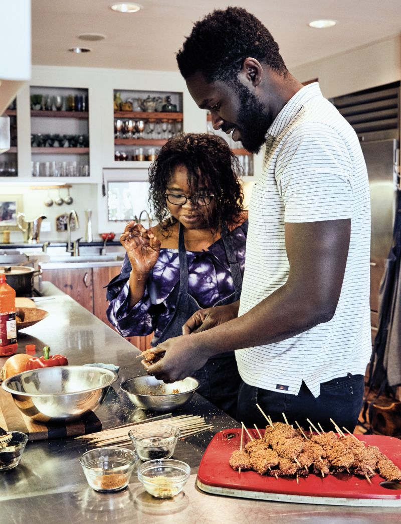 Though he moved away from Nigeria as a baby, Femi holds an affinity for the Yoruba dishes of his youth. He often seeks his mother’s cooking guidance over the phone. “She always seems to know what I’m about to ask,” he says.